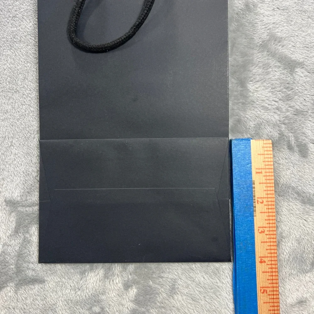 GUCCI Shopping Bag Small Black Paper Rope Handle Authentic Good Condition 11x7x4